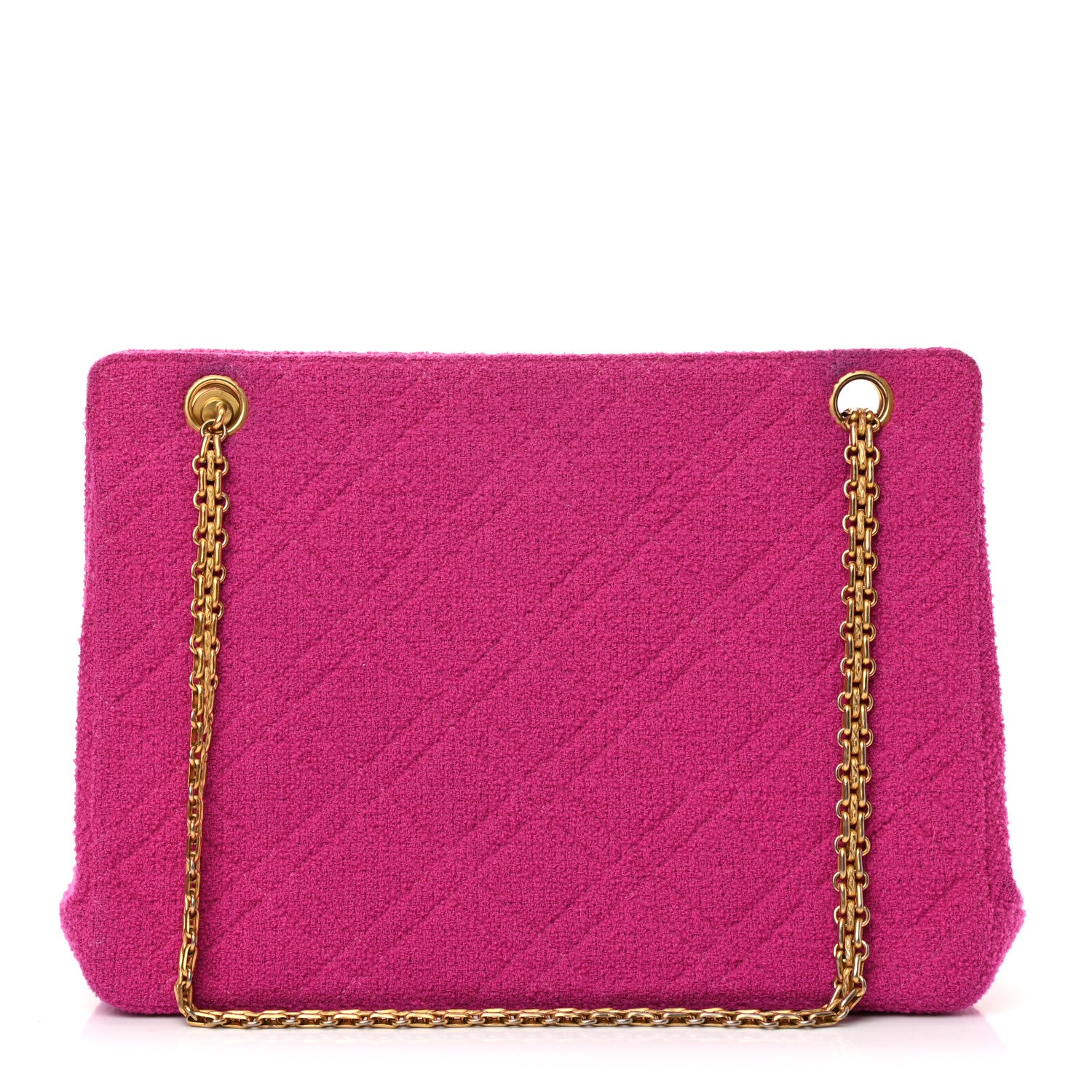 Chanel Wool Quilted Shoulder Bag Pink 3 of 20