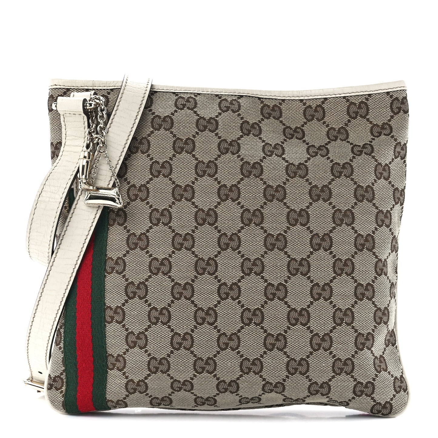 Monogram Web Jolicoeur Charms Messenger White