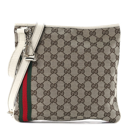 Gucci Monogram Web Jolicoeur Charms Messenger White 1 of 11