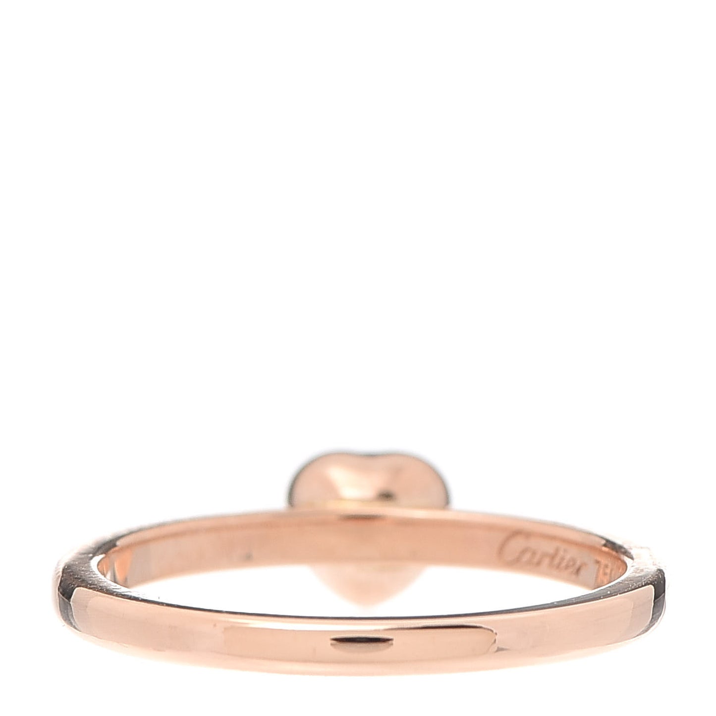 18K Pink Gold Diamond D'Amour Heart Ring 51 5.75