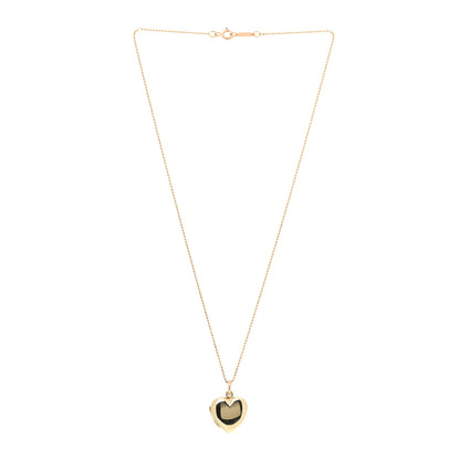 Tiffany 18K Yellow Gold Heart Locket Pendant Necklace 3 of 8