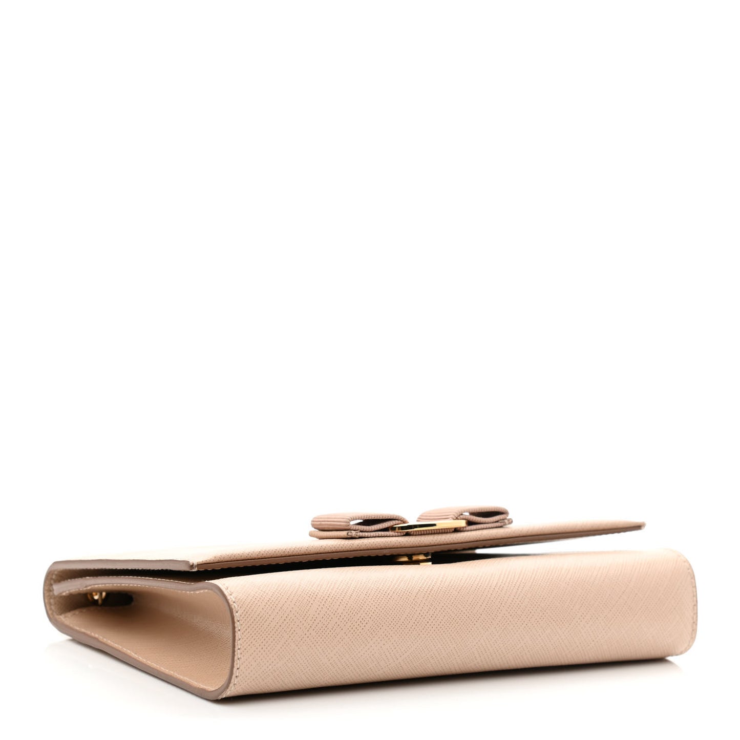 Hammered Calfskin Mini Miss Vara Bow Chain Bag New Bisque