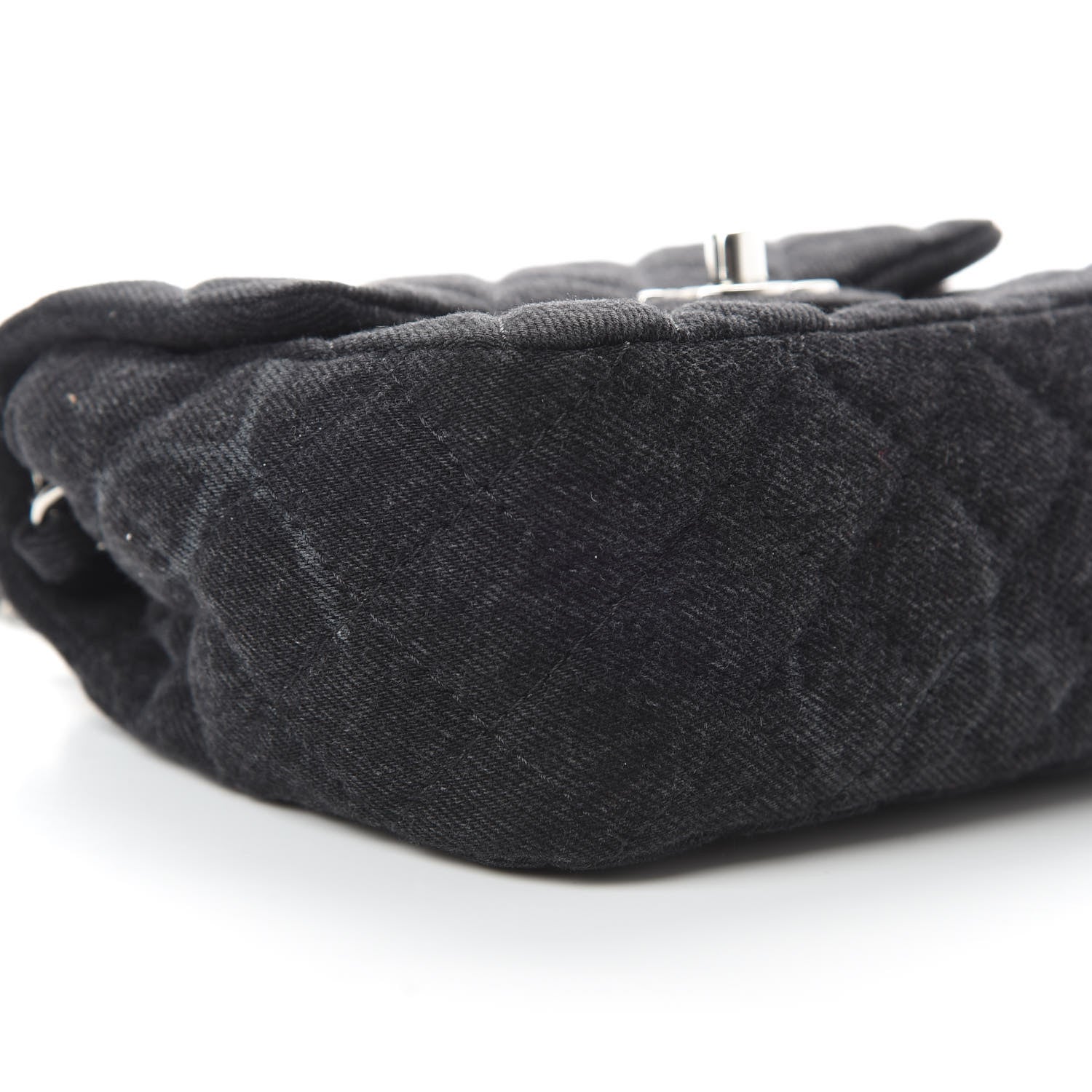 Chanel Denim CC Quilted Mini Square Flap Black 9 of 11