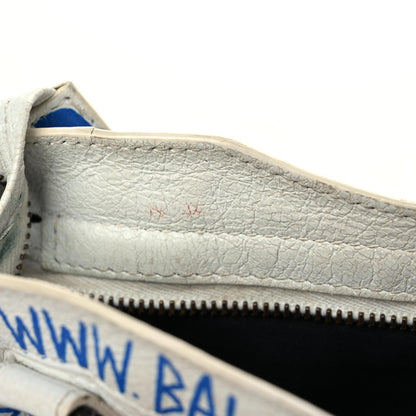Balenciaga Agneau Graffiti All Over Classic Hardware Mini City White Bleu Rouge 29 of 31