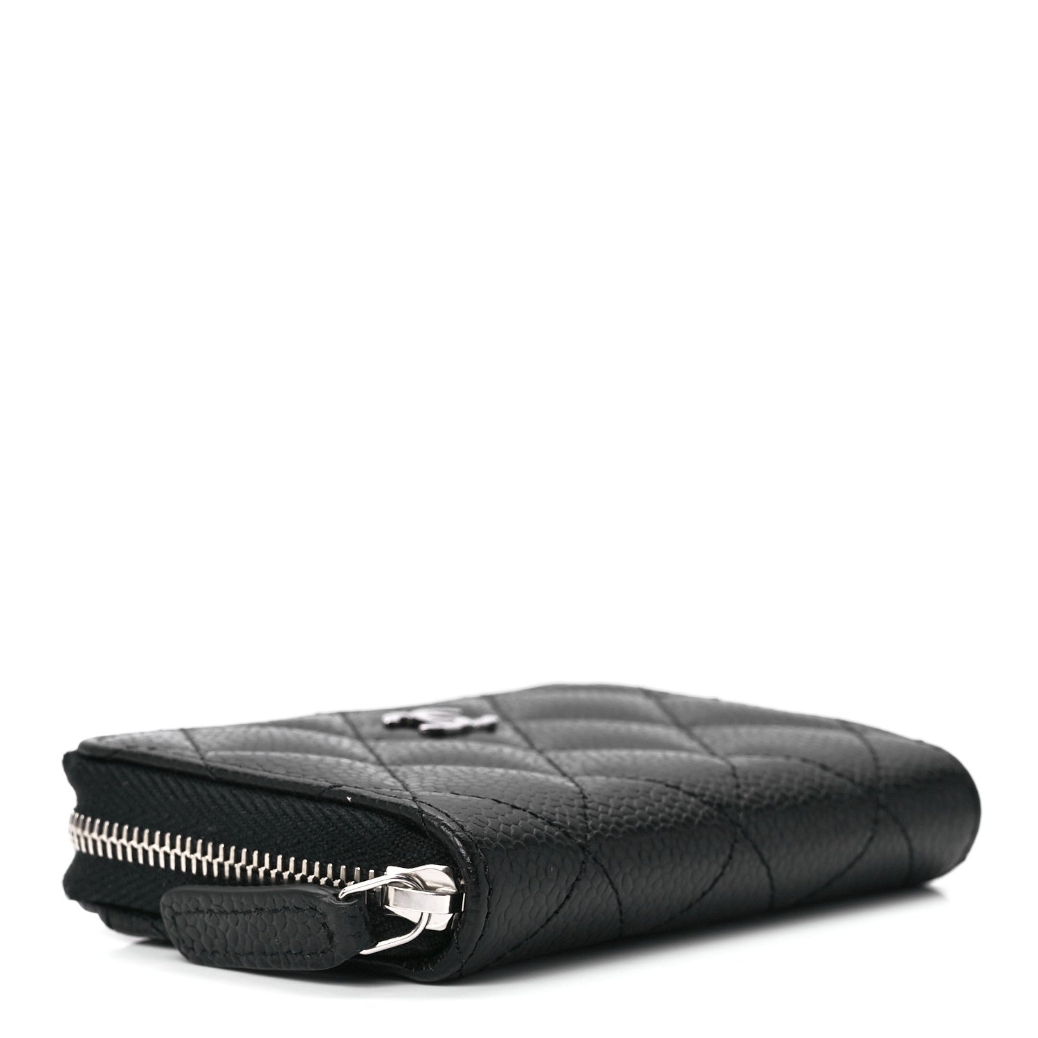 Chanel Caviar Quilted Zip Coin Purse Black 4 of 11