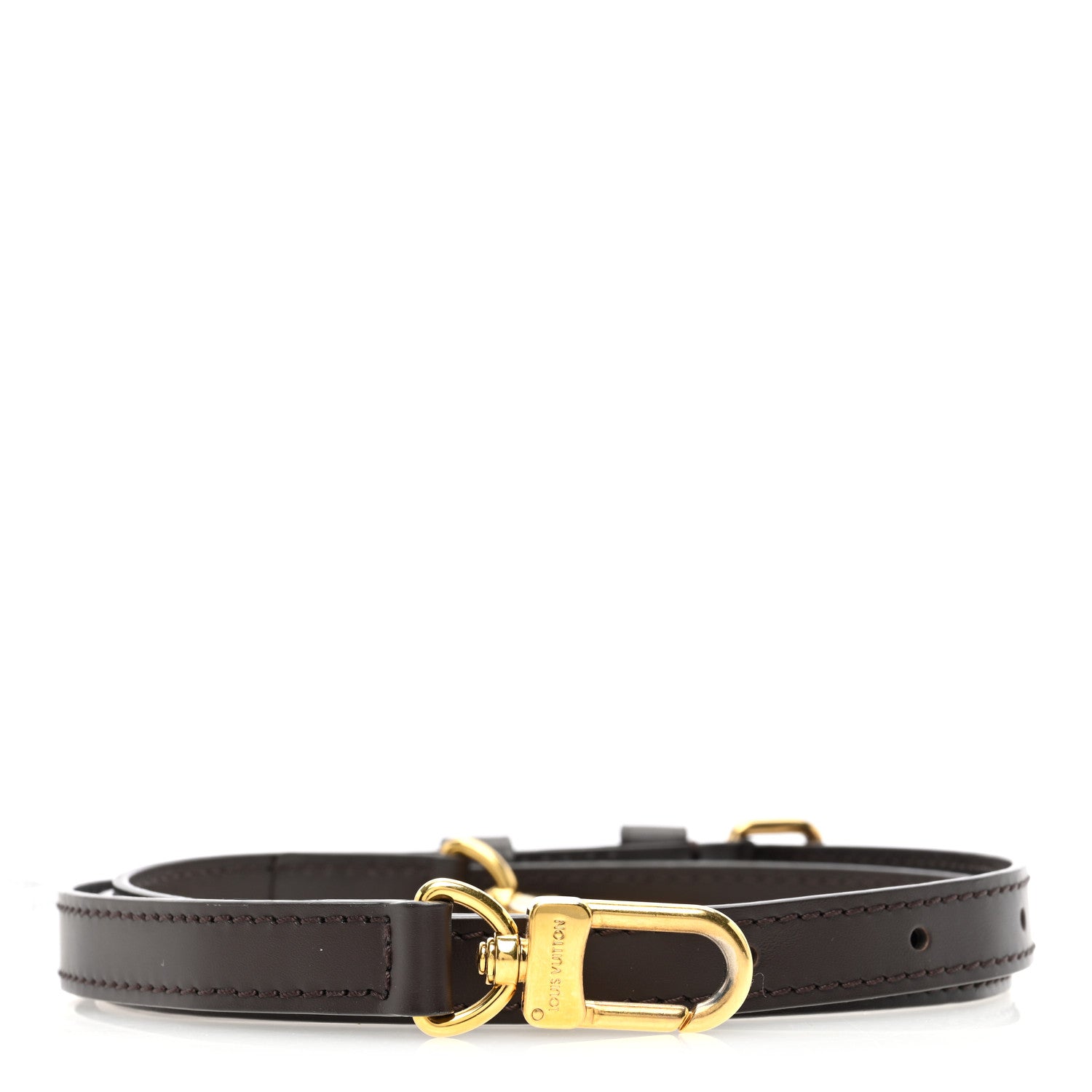 Louis Vuitton Calfskin 16mm Adjustable Shoulder Strap Brown 1 of 4