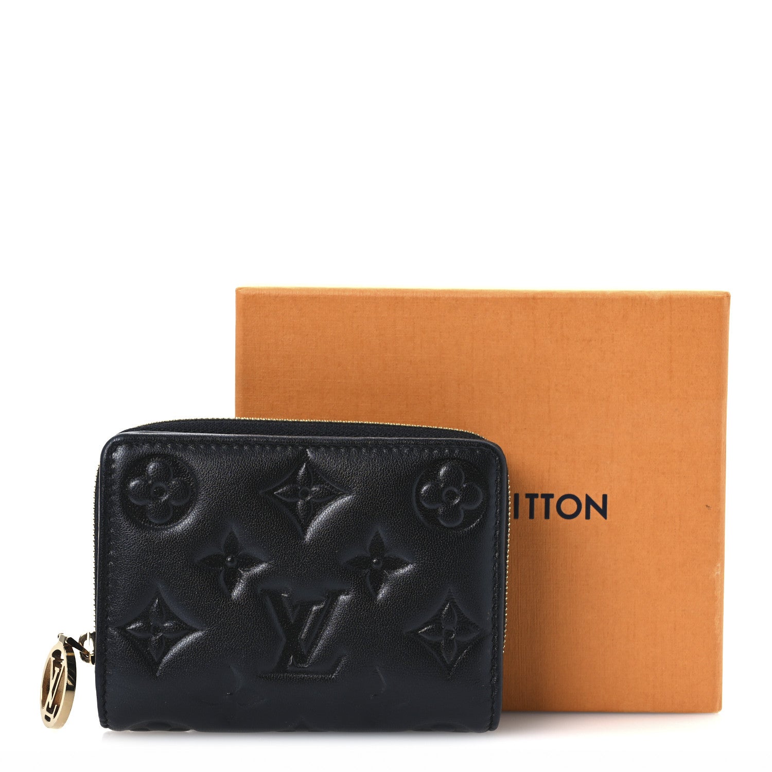 Louis Vuitton Lambskin Embossed Monogram Lou Coussin Wallet Black 9 of 9