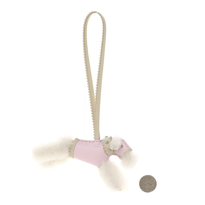 Hermes Milo Lambskin Epsom Shearling Budy Apic Charm Ecru Rose Darling 2 of 5
