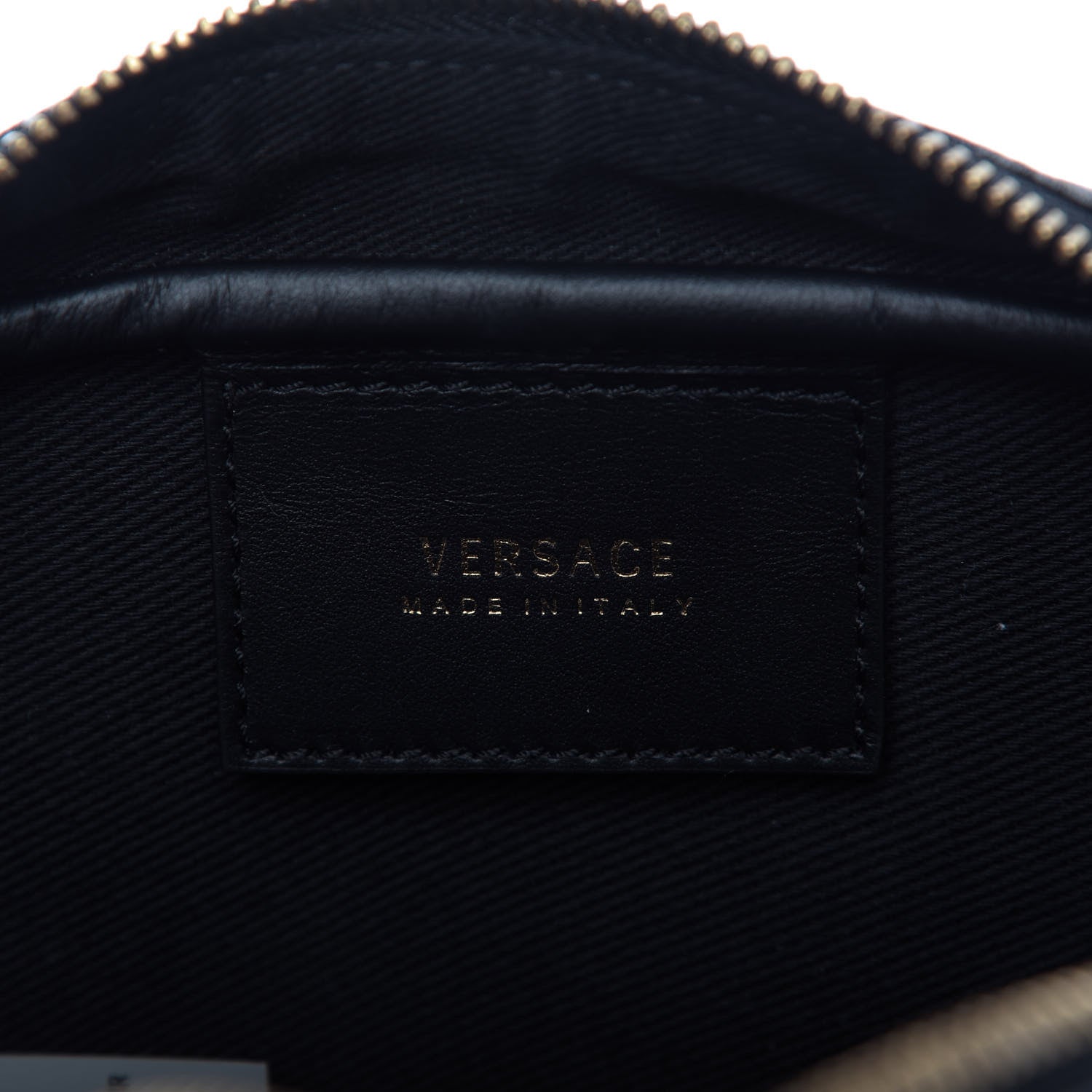 Versace Grained Calfskin 90's Logo Belt Bag Black 8 of 9