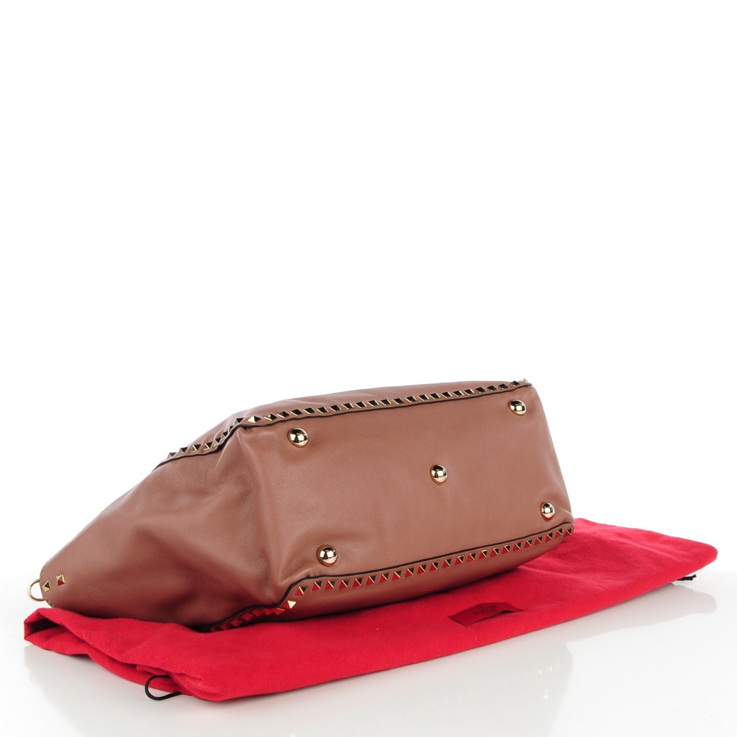 Vitello Medium Rockstud Tote Beige