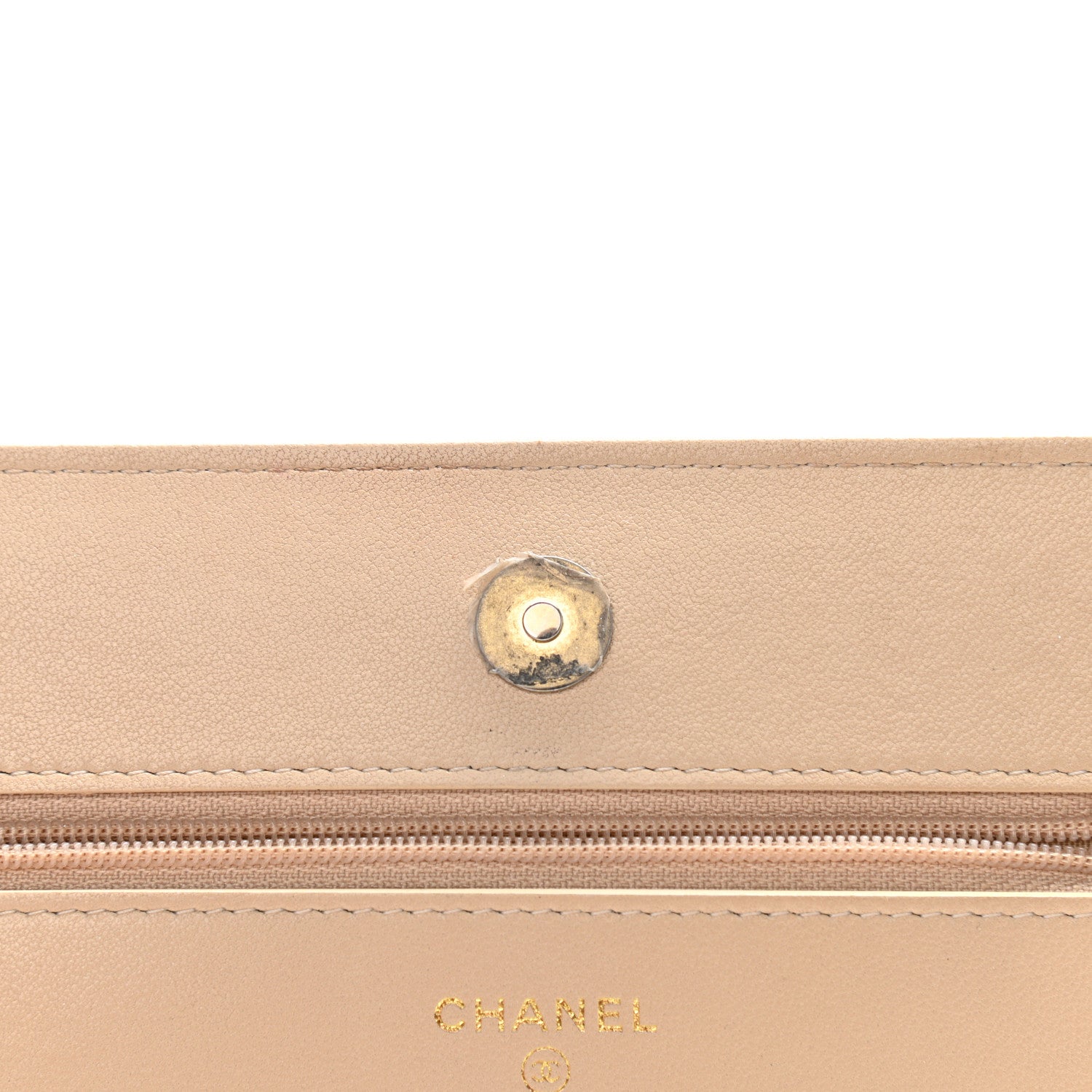 Chanel Lambskin Quilted Chanel 19 Wallet On Chain WOC Beige 11 of 12