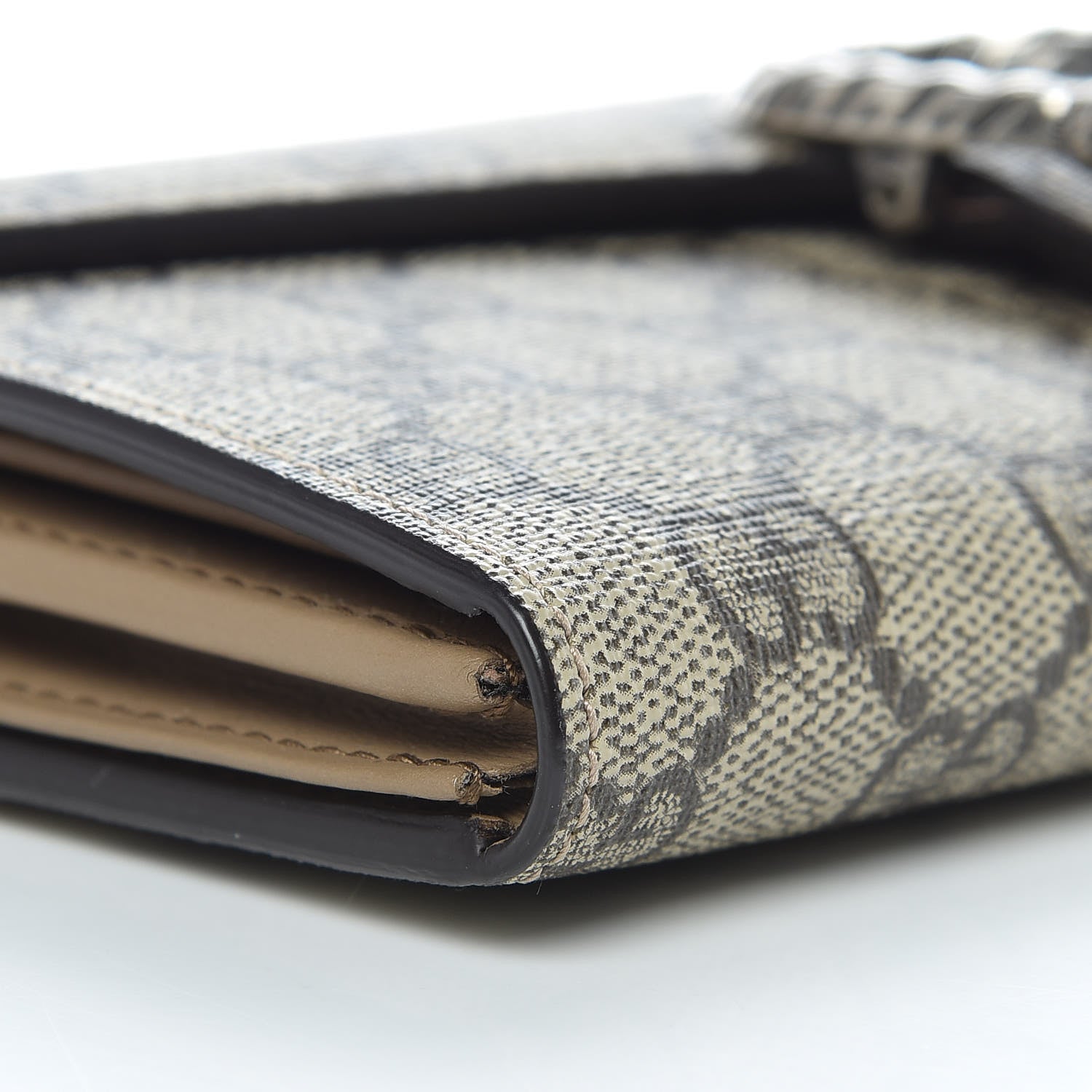 Gucci GG Supreme Monogram Dionysus Chain Clutch Wallet Beige Taupe 5 of 8
