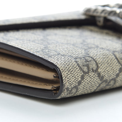 Gucci GG Supreme Monogram Dionysus Chain Clutch Wallet Beige Taupe 5 of 8