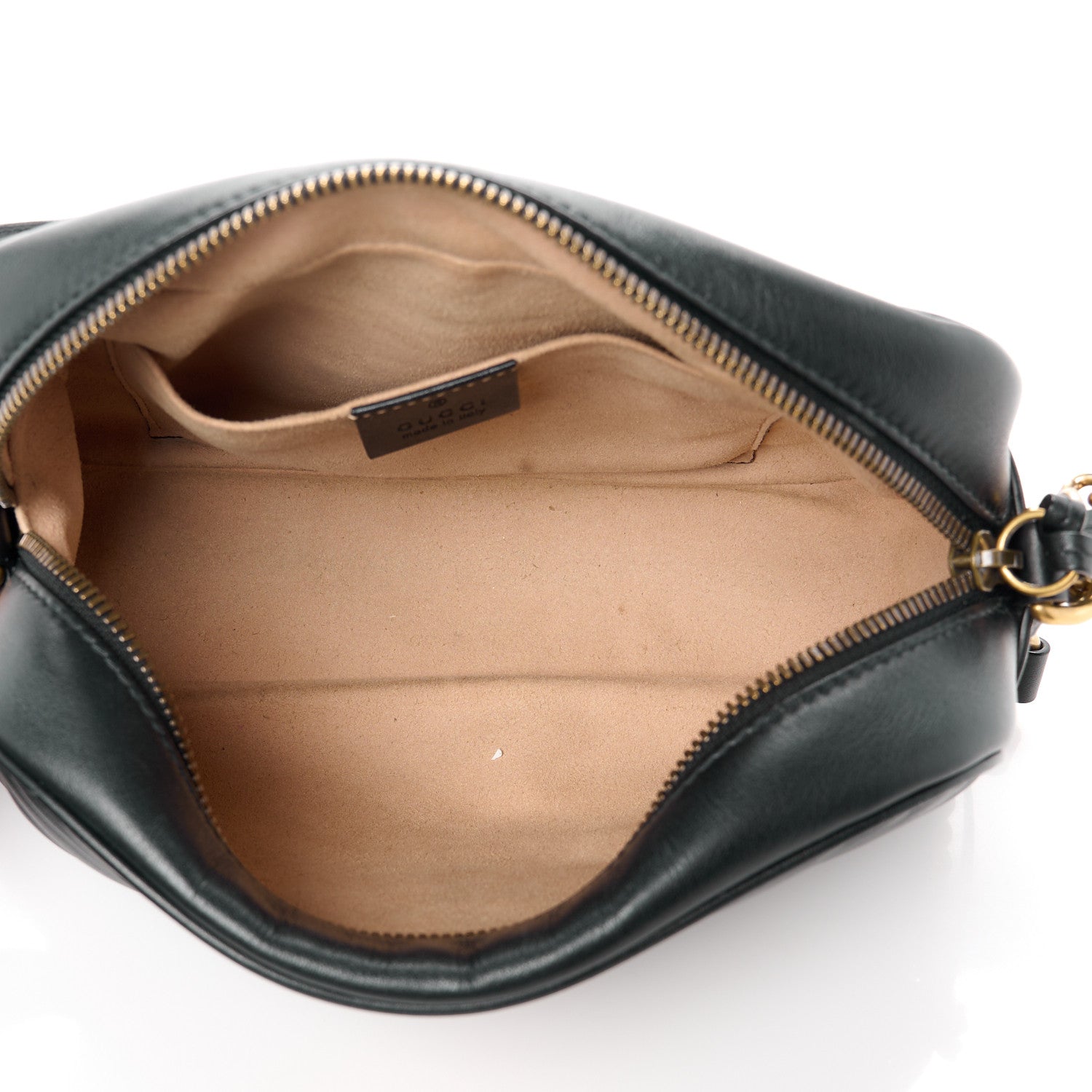 Gucci Calfskin Matelasse Small GG Marmont Chain Shoulder Bag Black 5 of 11