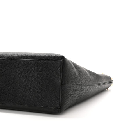 Valentino Garavani Grained Calfskin Rockstud Shoulder Tote Black 9 of 9