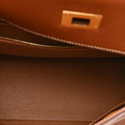 Hermes Barenia Faubourg Kelly Retourne 28 Fauve 5 of 12