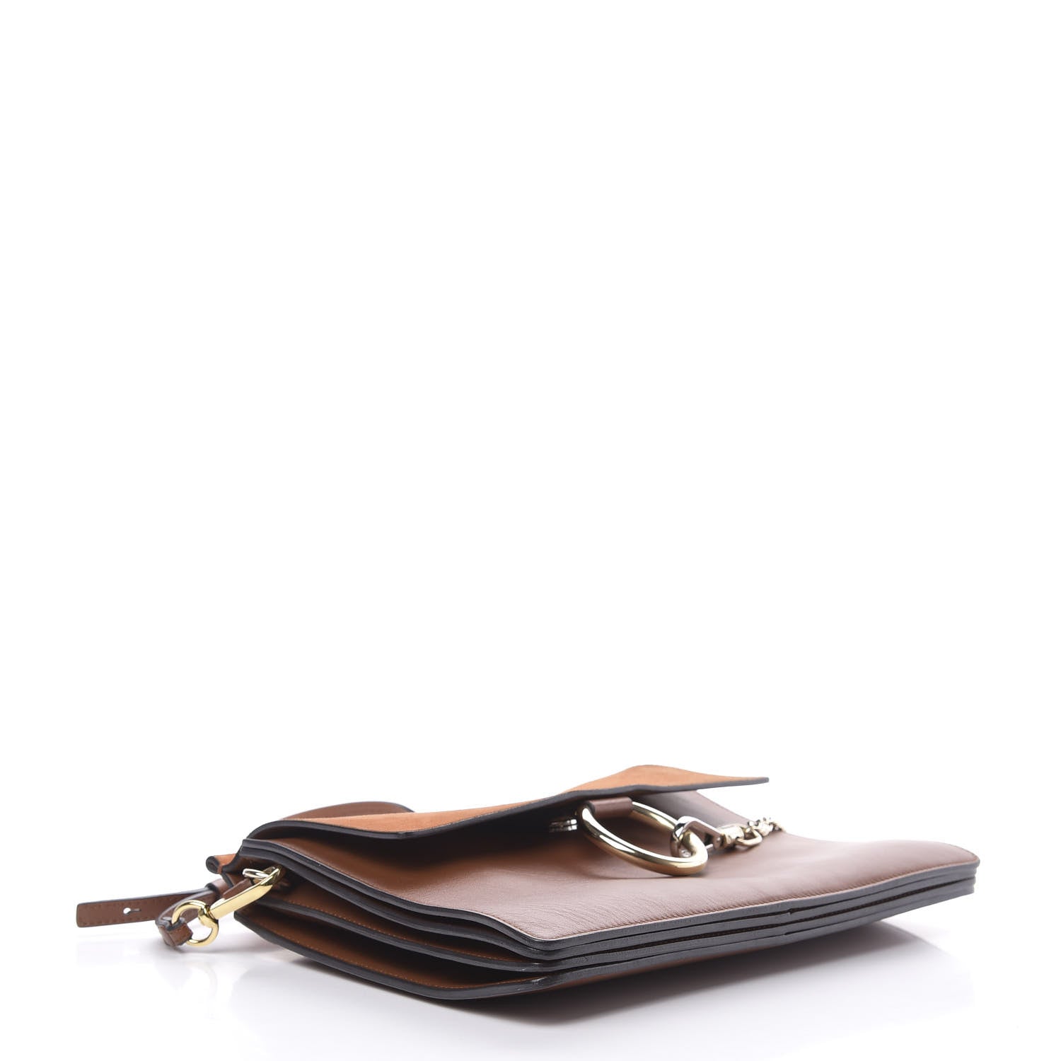Chloe Suede Calfskin Medium Faye Shoulder Bag Tobacco 4 of 15