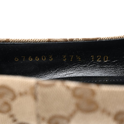 Balenciaga X GUCCI GG Monogram Square Knife 80mm Pumps 37.5 Beige Ebony 8 of 10
