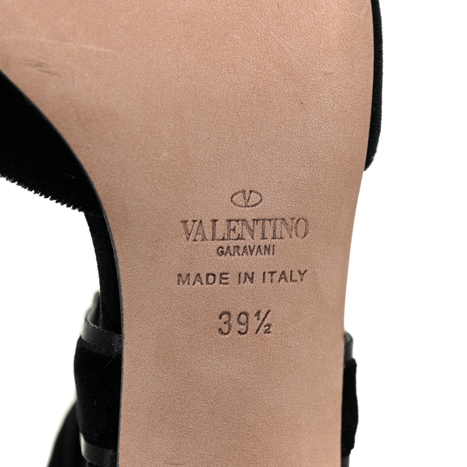 Valentino Garavani Velvet Ballet Fever Ankle Strap Sandals Heels 39.5 Black 9 of 11
