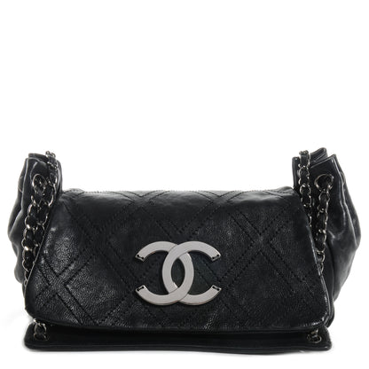 Chanel Leather Diamond Stitch Flap Black 1 of 8