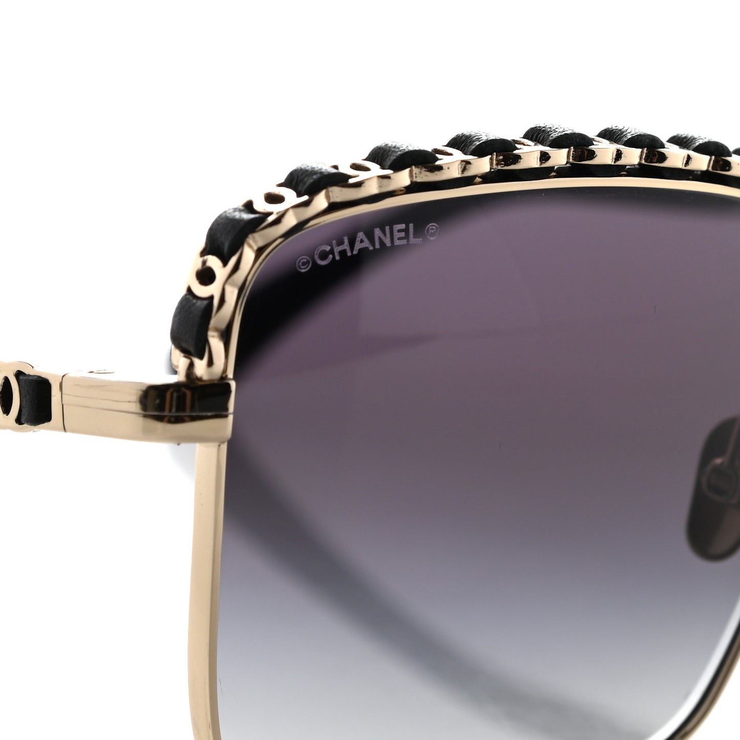 Metal Square Chain Sunglasses 71369 Grey