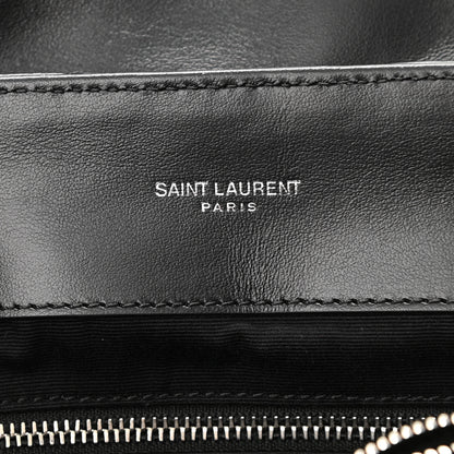 Saint Laurent Calfskin Y Quilted Monogram Medium Loulou Chain Satchel Black 6 of 9