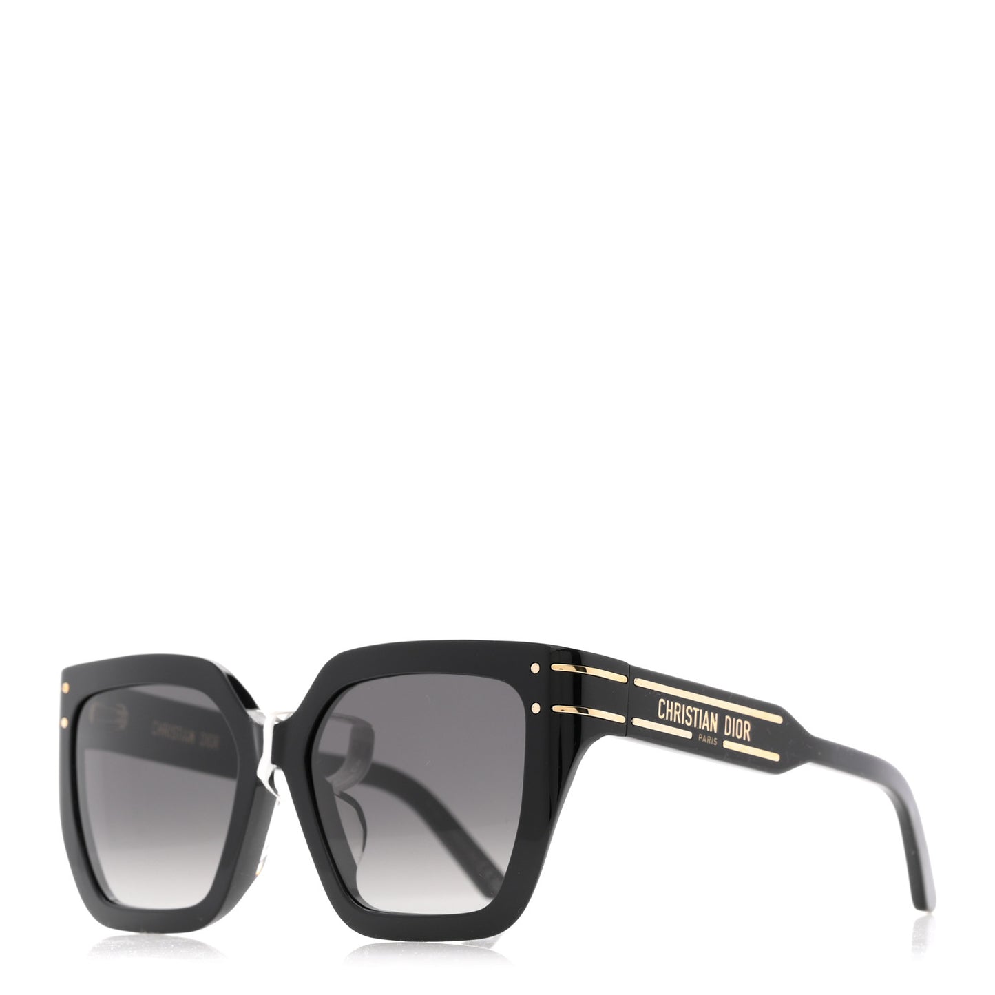 Acetate Diorsignature S10F Square Sunglasses Black