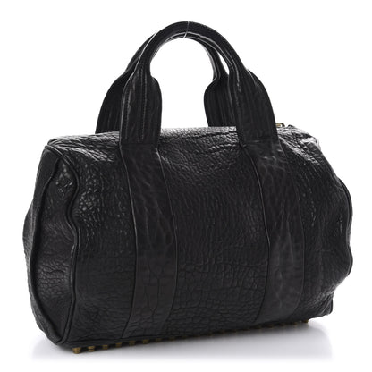 Alexander Wang Pebbled Lambskin Rocco Black Antique Brass Hardware 3 of 9