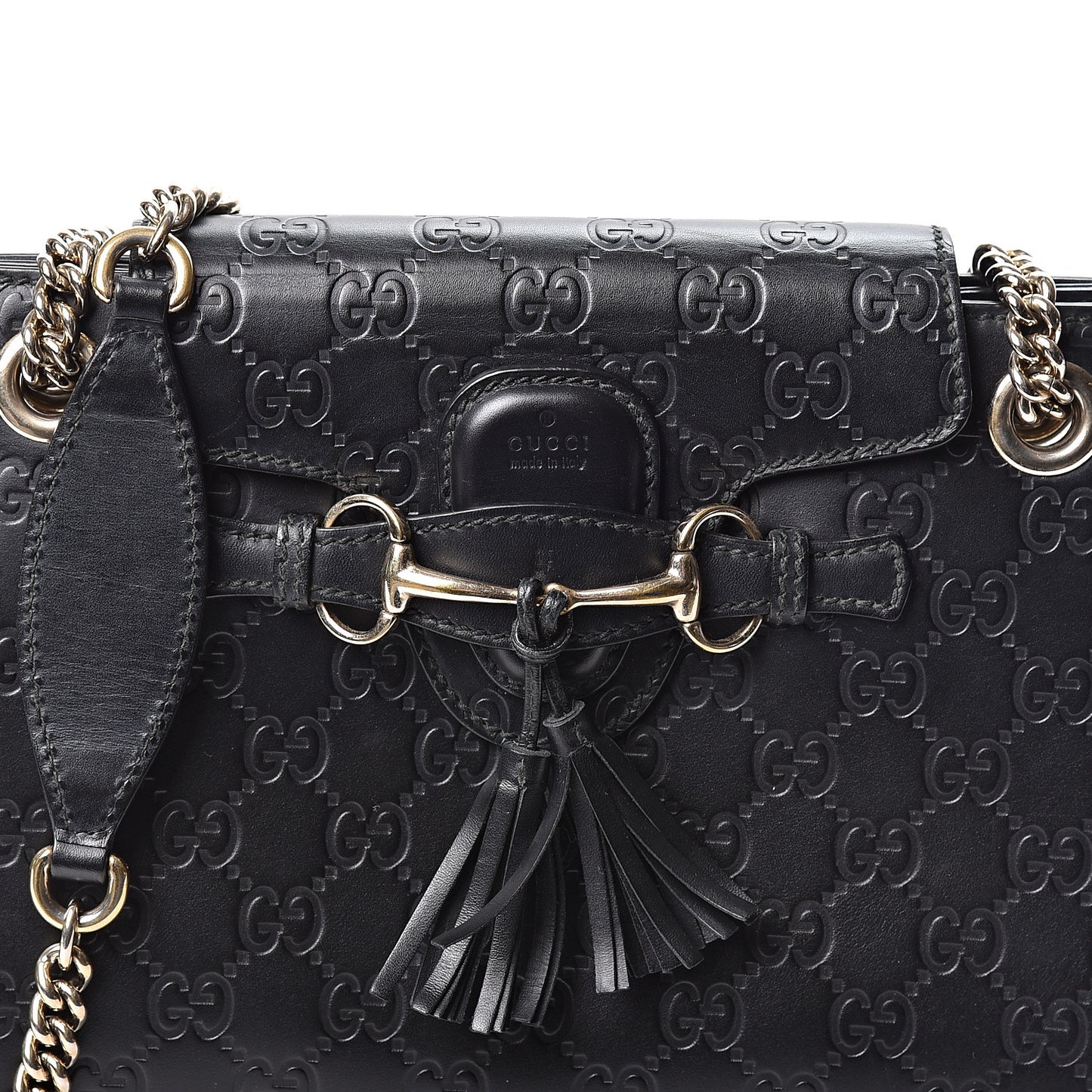 Guccissima Small Emily Shoulder Bag Black
