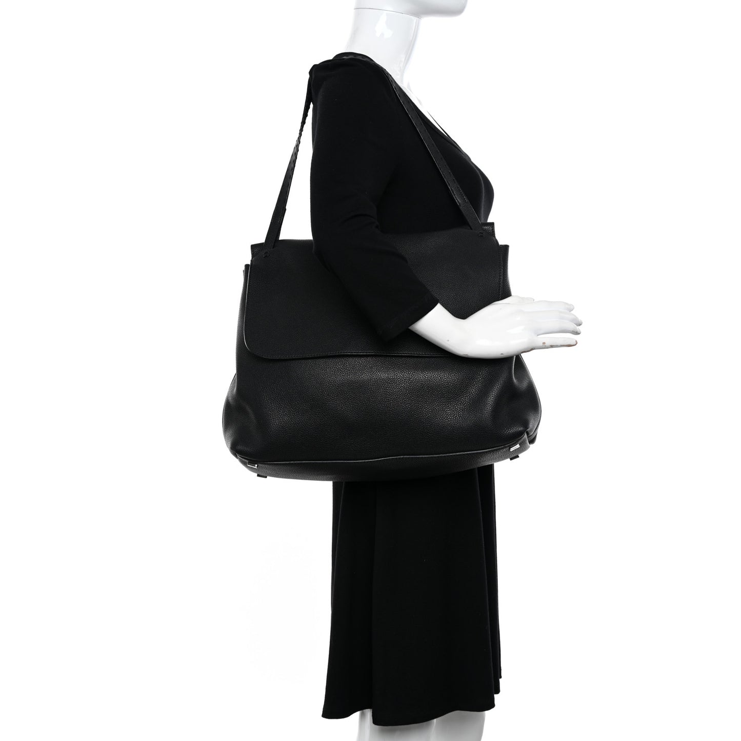 Grained Calfskin Sidekick Black