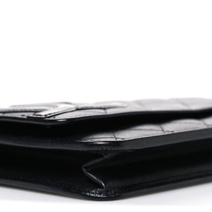 Chanel Calfskin Quilted Cambon Wallet on Chain WOC Black 10 of 11