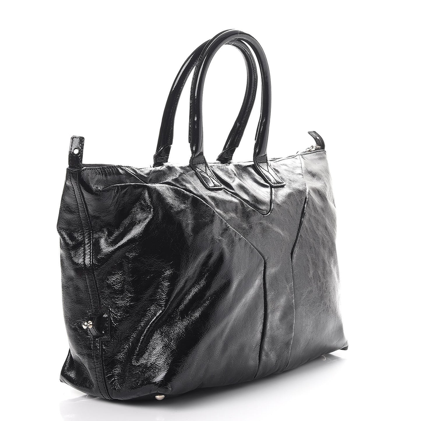 Patent Medium Easy Sac Y Tote Black