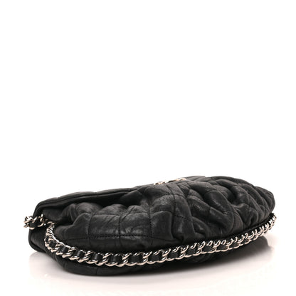 Chanel Washed Lambskin Quilted Medium Chain Around Messenger Black 4 of 9