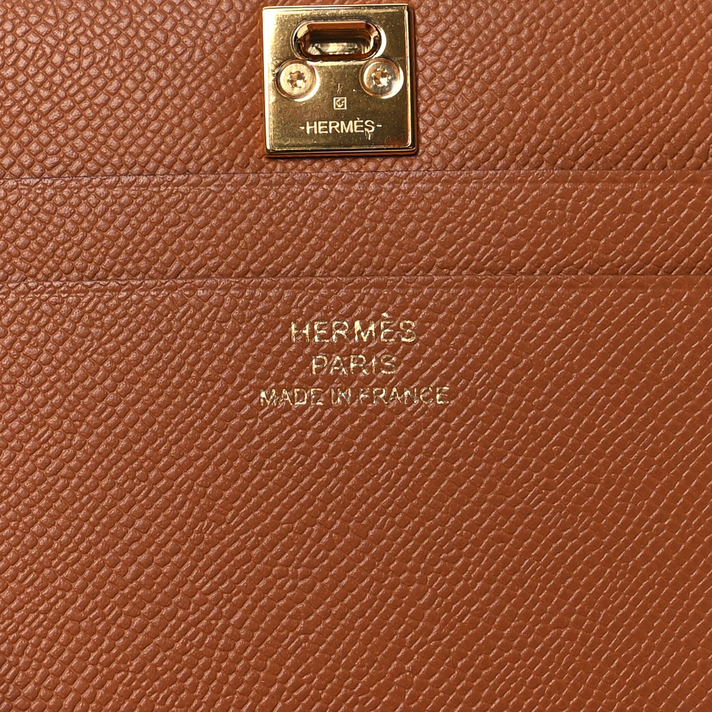 Madame Calfskin Medor Card Holder Gold