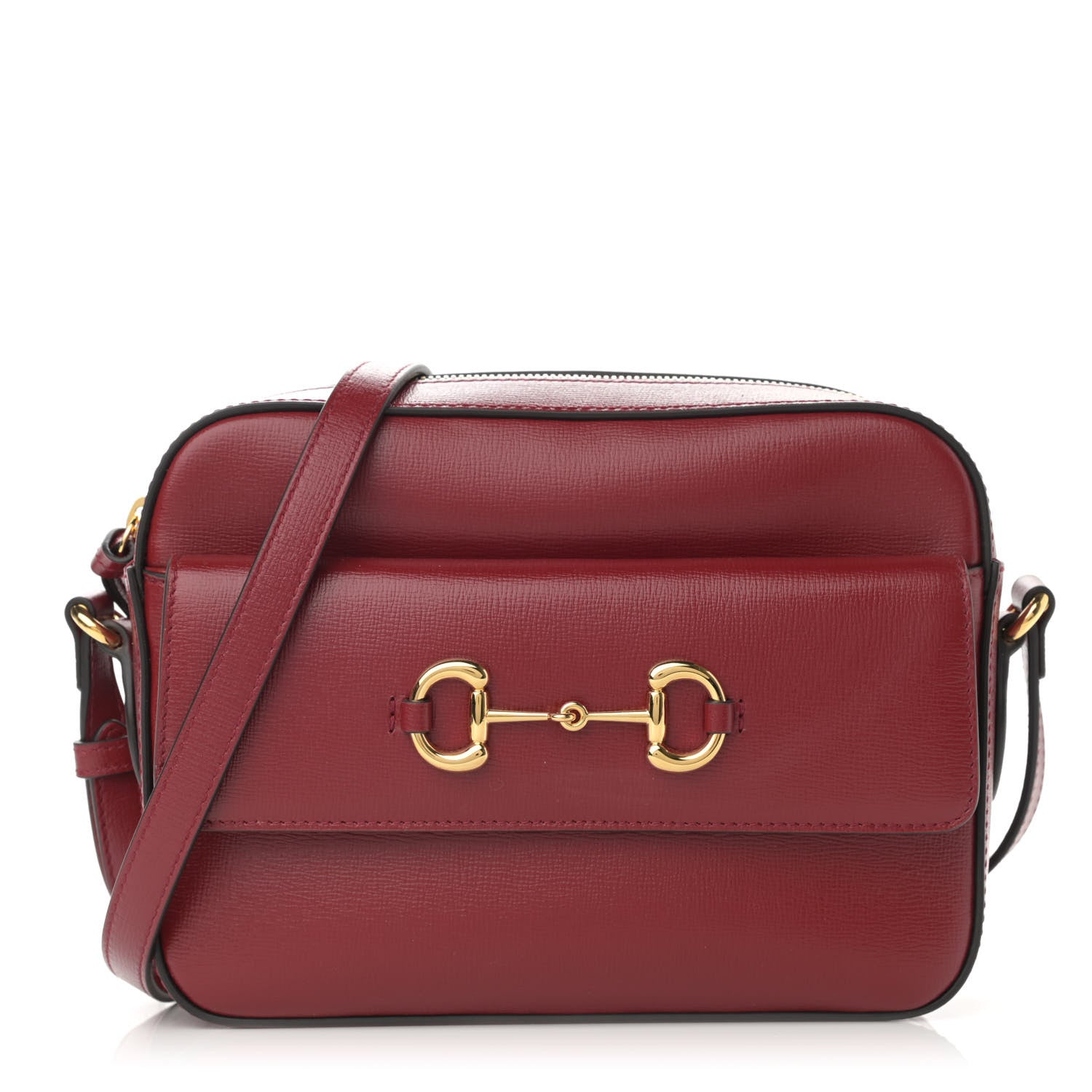 Gucci Azalea Calfskin Small Horsebit 1955 Shoulder Bag New Cherry Red 1 of 10