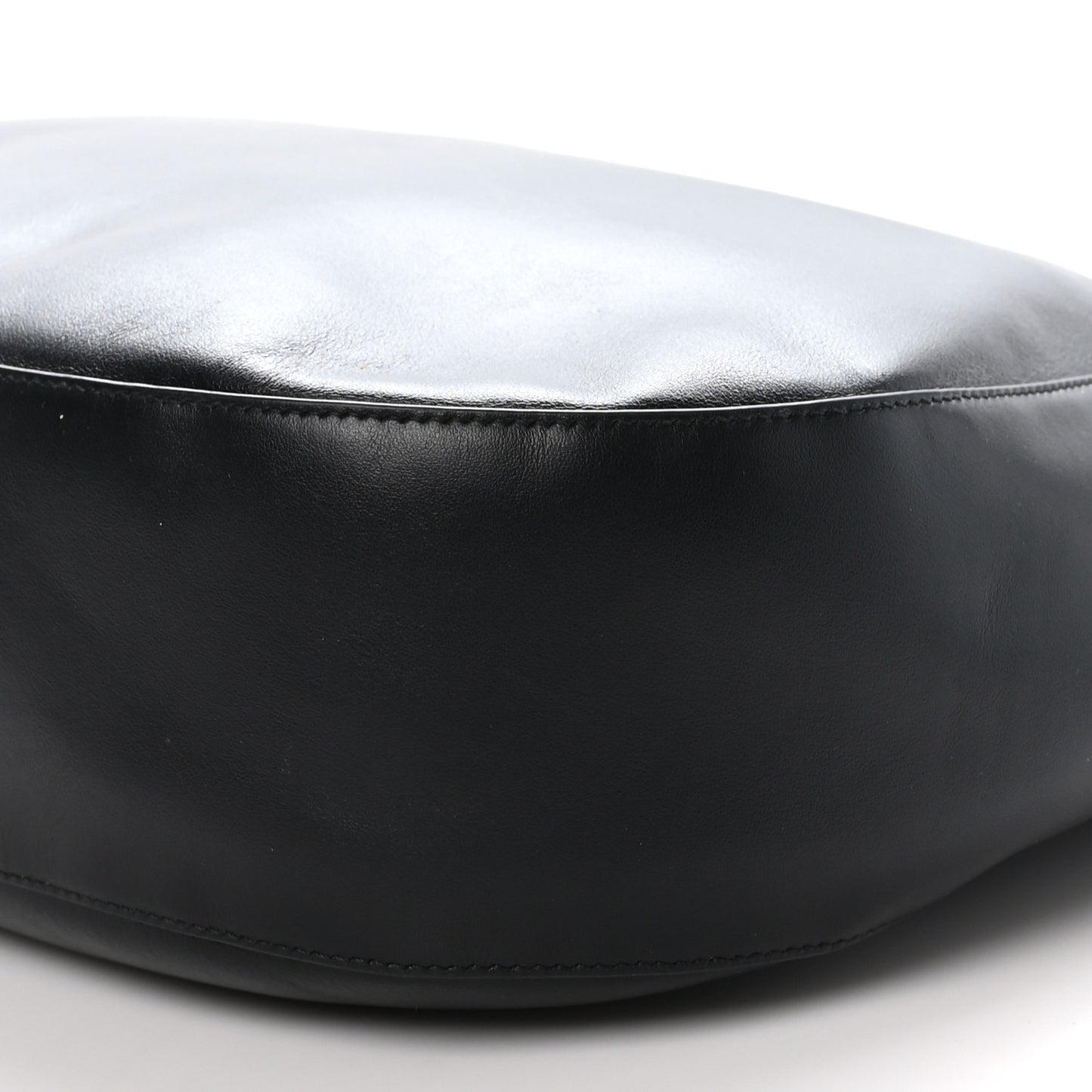 City Calfskin Triangle Large Hobo Shoulder Bag Black