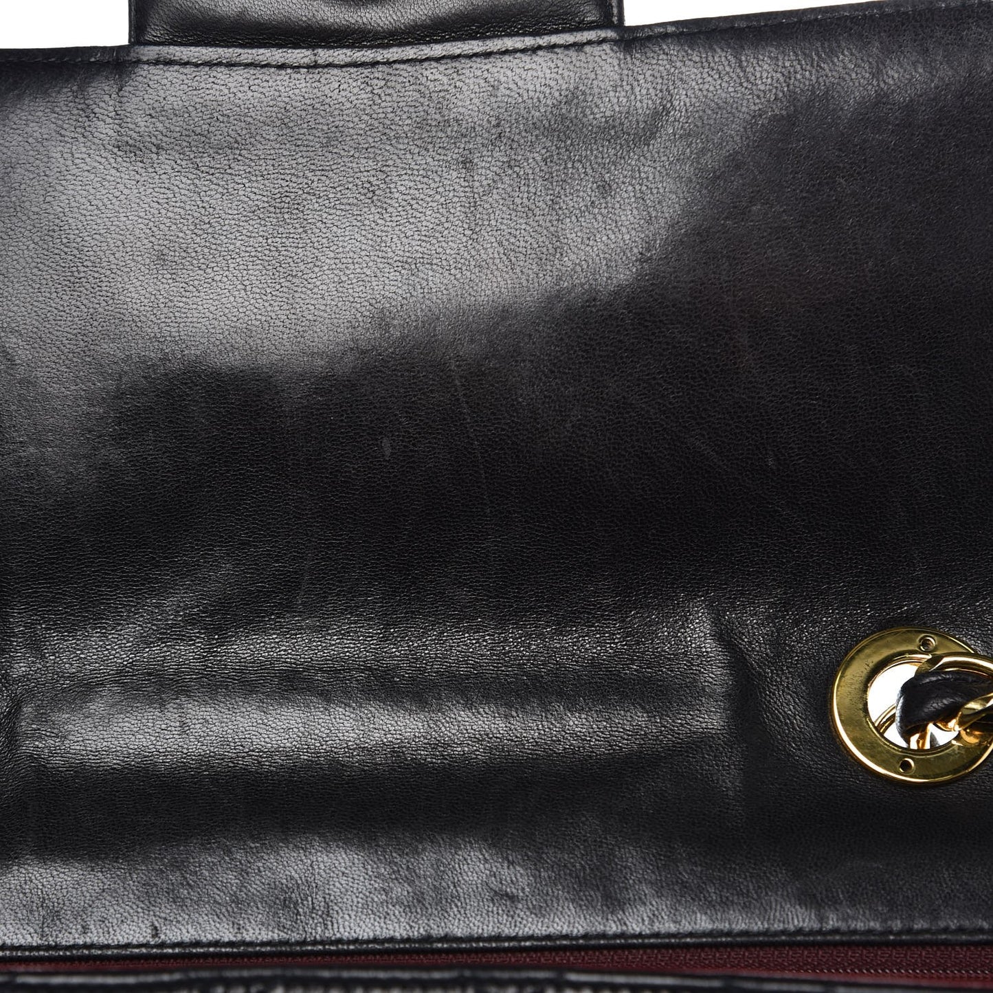 Lambskin Quilted Jumbo Single Flap Black