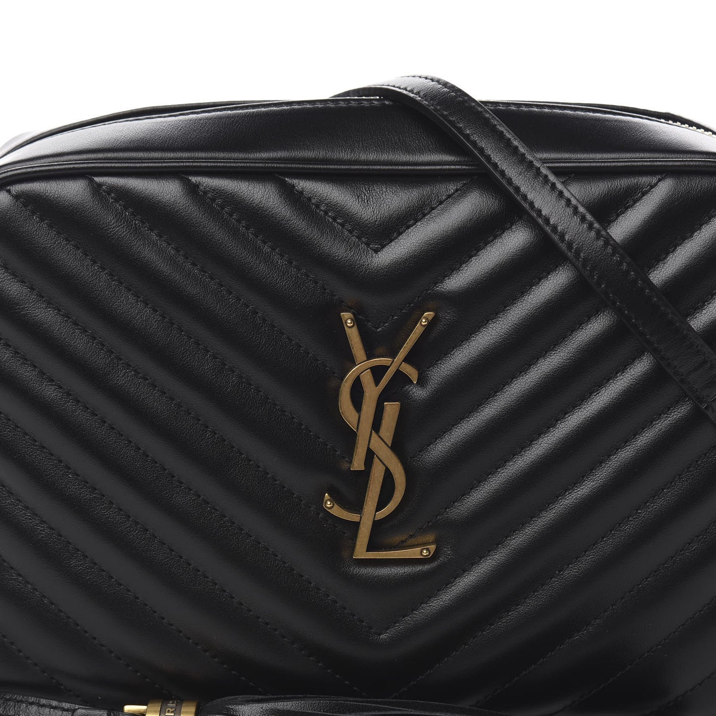 Calfskin Matelasse Monogram Lou Camera Bag Black