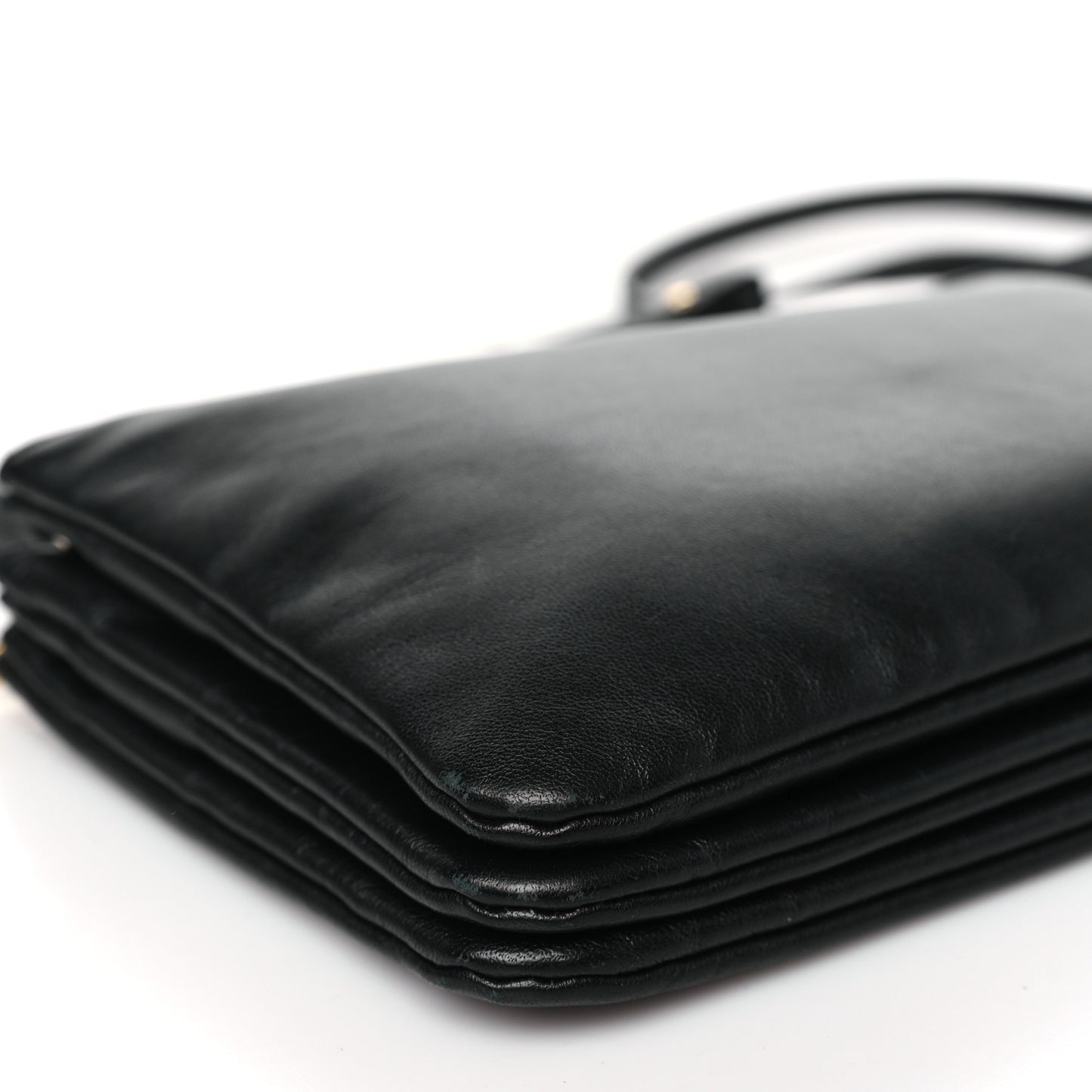 Lambskin Small Trio Crossbody Bag Black
