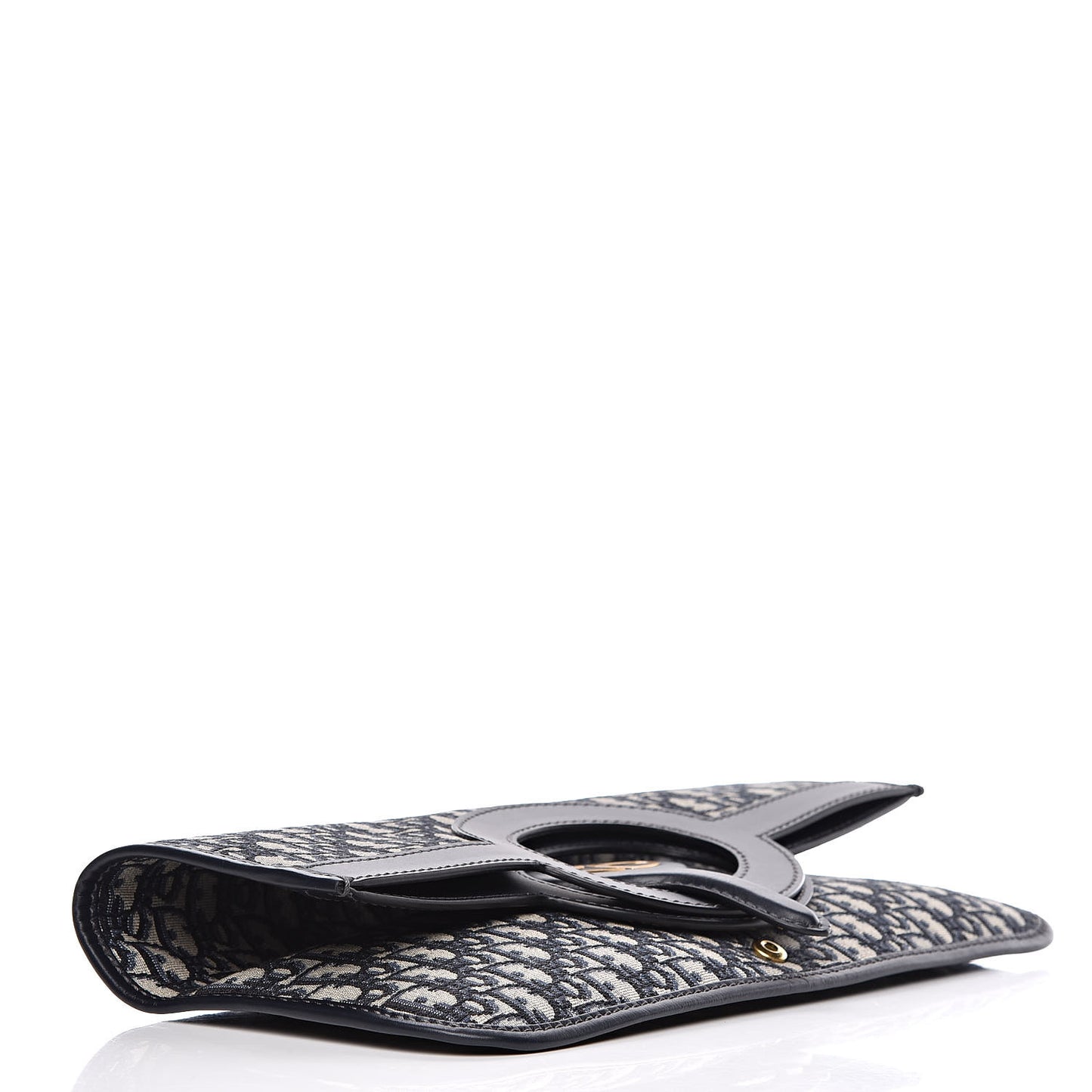 Oblique Fold Over Clutch Blue