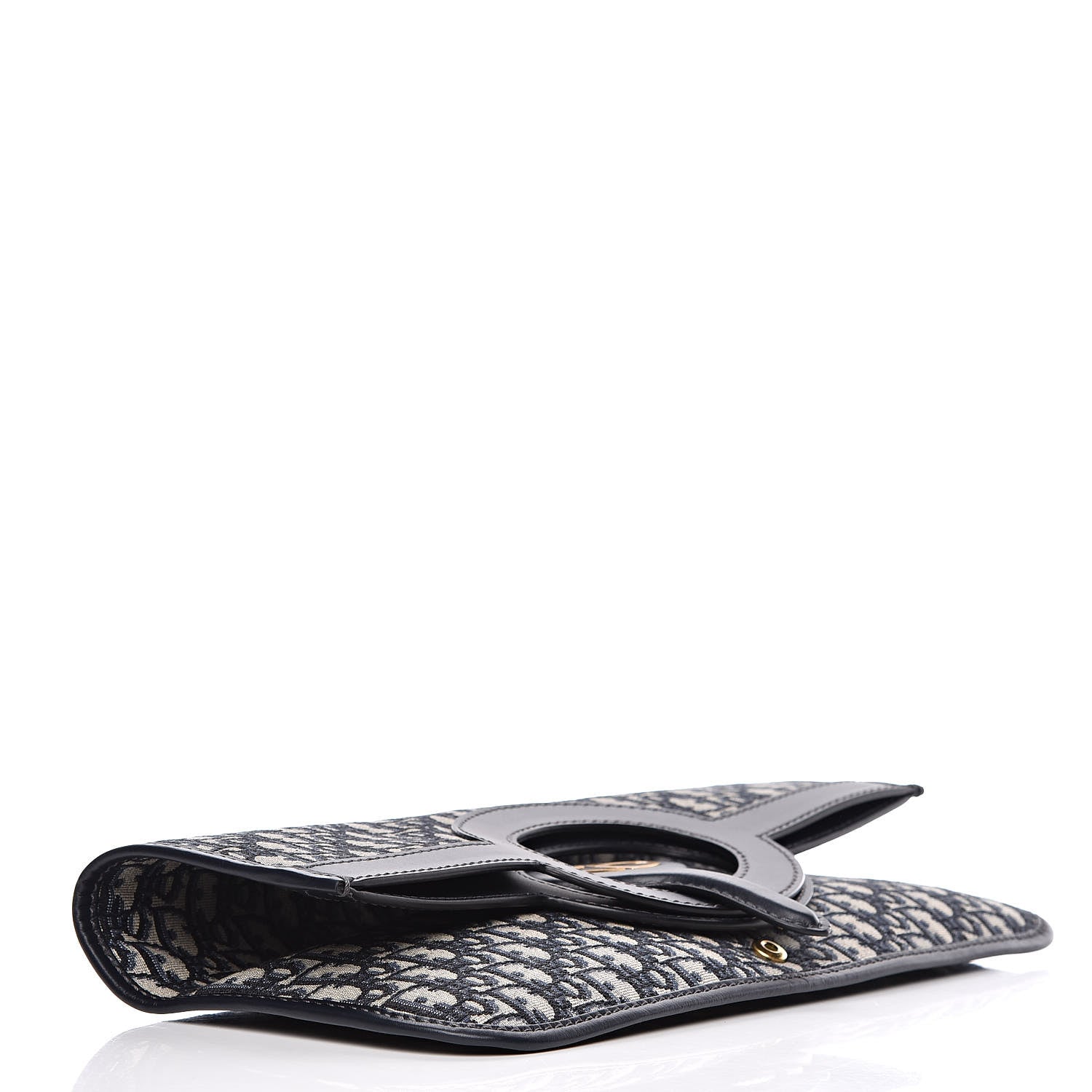 Christian Dior Oblique Fold Over Clutch Blue 5 of 9