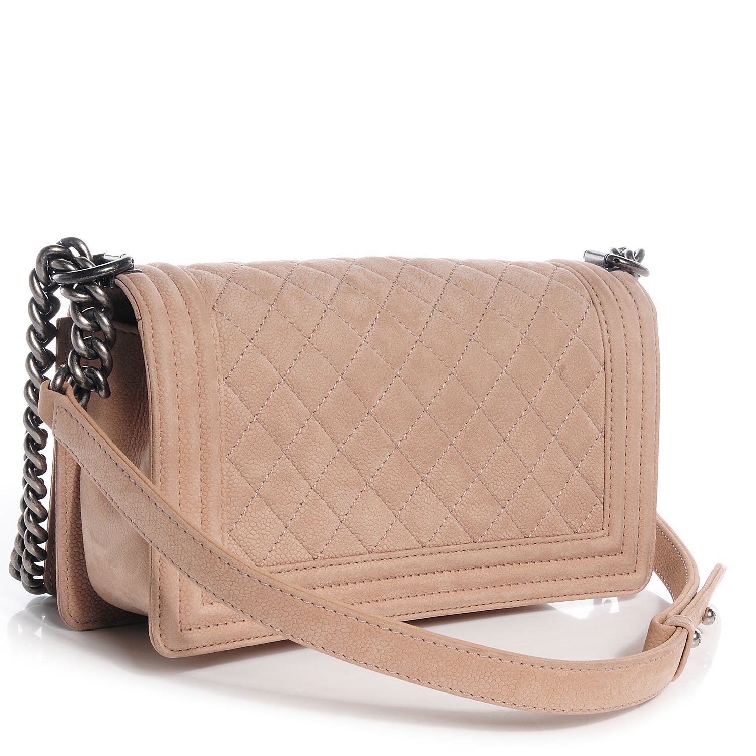 Chanel Iridescent Caviar Medium Boy Flap Beige 3 of 8