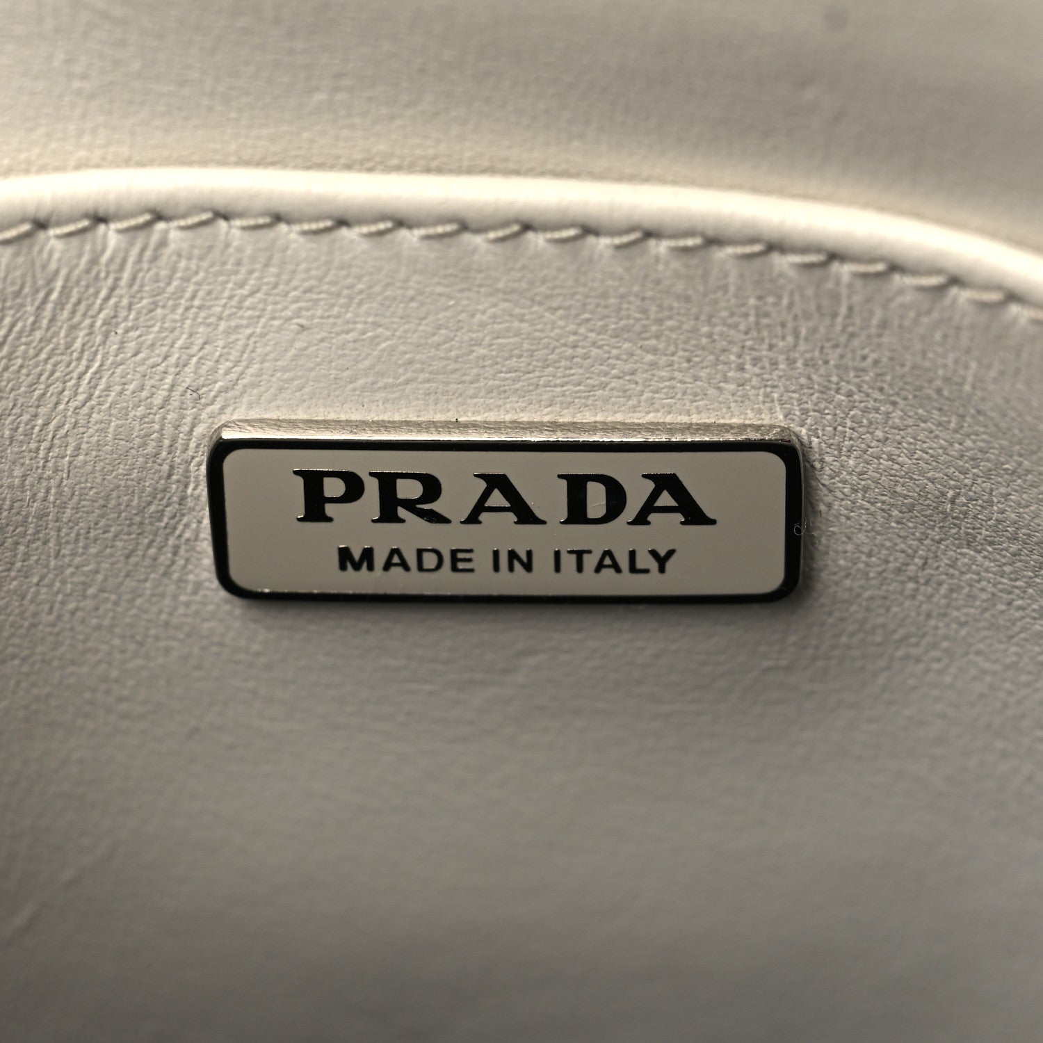 Prada Soft Calfskin Small Shoulder Bag Bianco 5 of 7