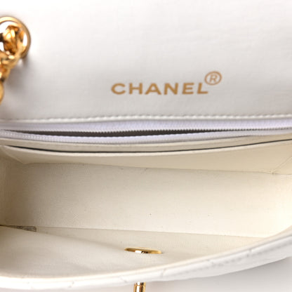 Chanel Lambskin Quilted Mini Flap Bag White 4 of 10