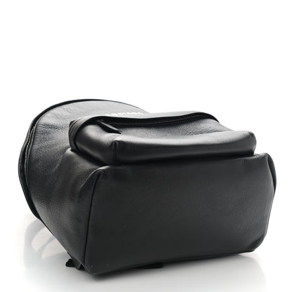 Balenciaga Smooth Calfskin Logo Small Everyday Backpack Black White 4 of 10