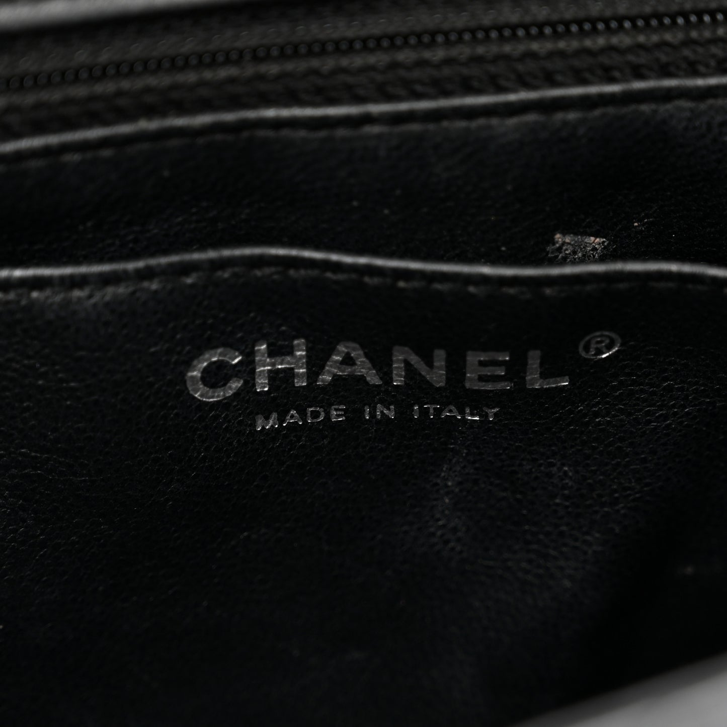 Patent Quilted Jumbo Single Flap Black