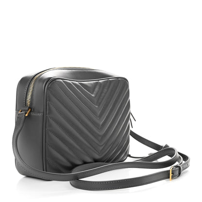 Saint Laurent Calfskin Matelasse Monogram Lou Camera Bag Storm 3 of 12
