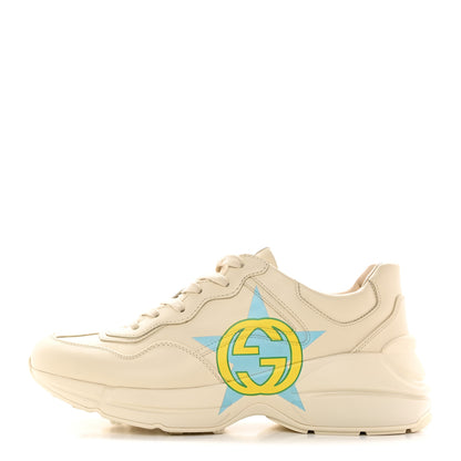 Gucci Apollo Calfskin Star Interlocking G Mens Rhyton Sneakers 8 Ivoire 1 of 15