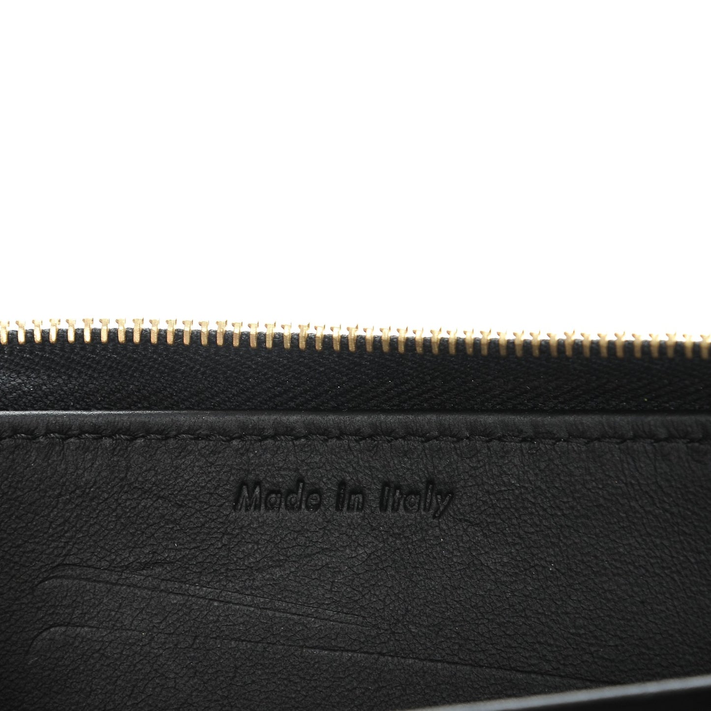 Shiny Goatskin Large Zip Around Multifunction Wallet Black