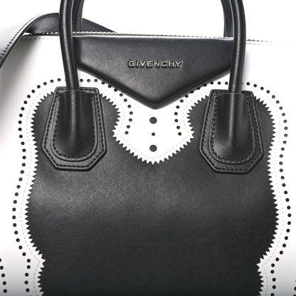 Givenchy Calfskin Brogue Medium Antigona Black White 8 of 10